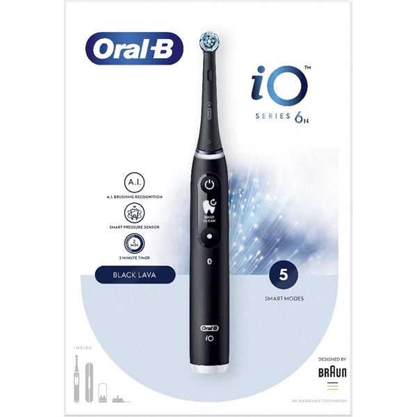Oral-B iO Series 6 fekete elektromos fogkefe Oral-B iO Series 6 fekete elektromos fogkefe