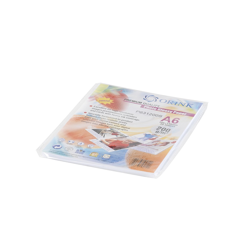 Orink Fotópapír Pp A6, S 200g. 20lap fényes  (P631200S20)