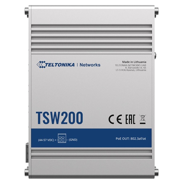 Teltonika TSW200000010 8x GbE PoE LAN 2x SFP port nem menedzselhető PoE+ switch Teltonika TSW200000010 8x GbE PoE LAN 2x SFP port nem menedzselhető PoE+ switch