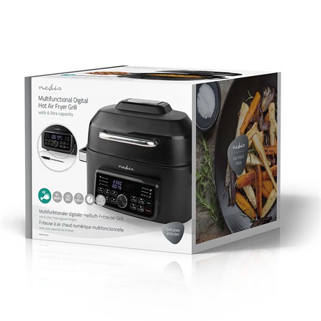 Nedis KAAFG600BK forrólevegős sütő fekete