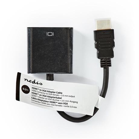 Nedis CCGT34900BK02 HDMI VGA ADAPTERKÁBEL