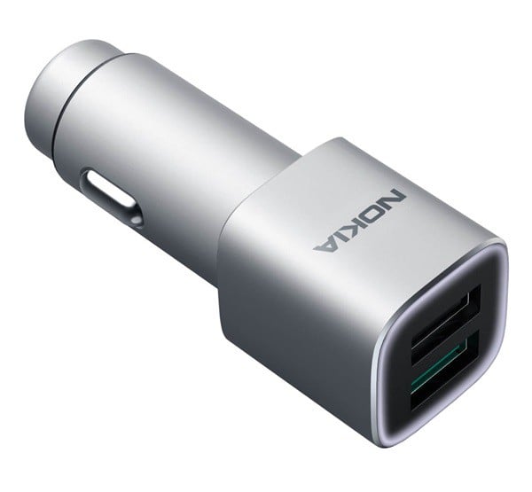 NOKIA autós töltő 2 USB aljzat (5V / 2400mA, gyorstöltés támogatás) EZÜST (DC-801_S) NOKIA autós töltő 2 USB aljzat (5V / 2400mA, gyorstöltés támogatás) EZÜST (DC-801_S)