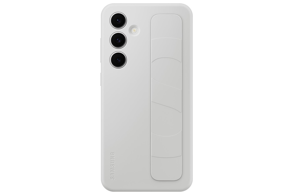 Samsung Galaxy S24 FE álló tok szíjjal szürke