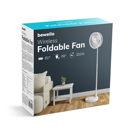 Bewello BW2052 ÖSSZECSUKHATÓ VENTILÁTOR AKKUMULÁTOROS, TELESZKÓPOS
