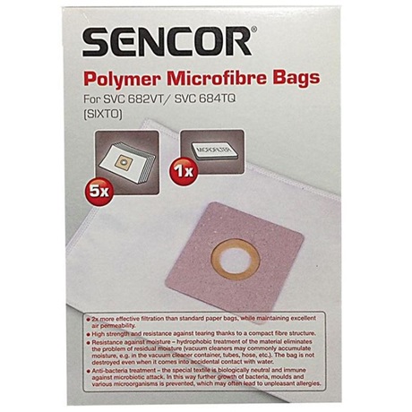 Sencor SVC68XPAPÍRZSÁK 5 db  SVC7500 papír porzsák