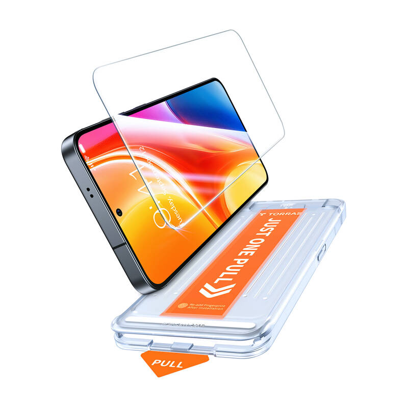Torras Install Master védőüveg a Samsung S25 készülékhez Torras Install Master védőüveg a Samsung S25 készülékhez