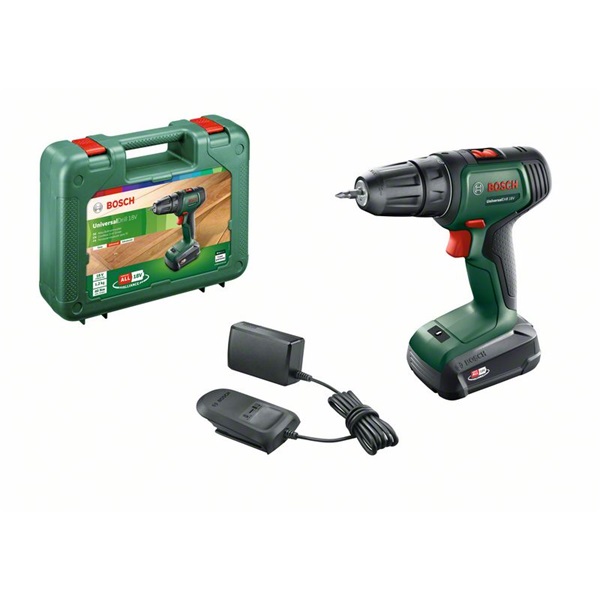 Bosch 06039D4001 Universaldrill 18V 1x1,5Ah kofferban akkus fúró-csavarozó Bosch 06039D4001 Universaldrill 18V 1x1,5Ah kofferban akkus fúró-csavarozó