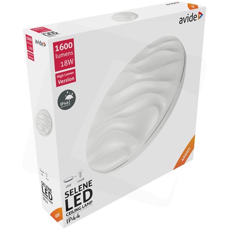 Avide ACLO33NW-18W-SEL44 MENNYEZETI LÁMPA LED IP44 SELENE 18W Avide ACLO33NW-18W-SEL44 MENNYEZETI LÁMPA LED IP44 SELENE 18W