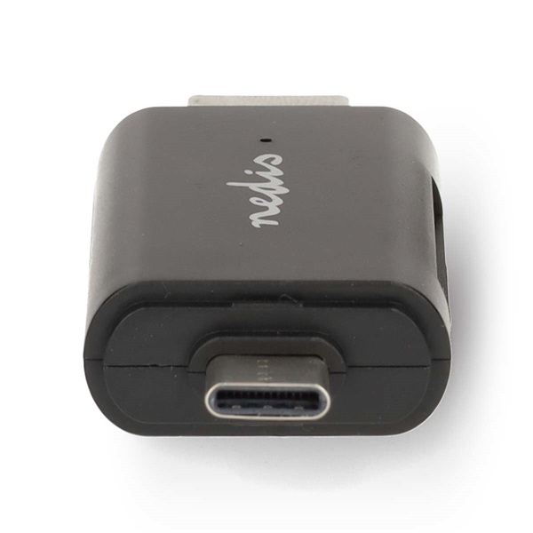 Nedis CRDRU3110BK USB3.2 Gen1 - USBC kártyaolvasó microSD (TF) / microSDHC (TF) / microSDXC (TF) / SD / SDHC / SDXC