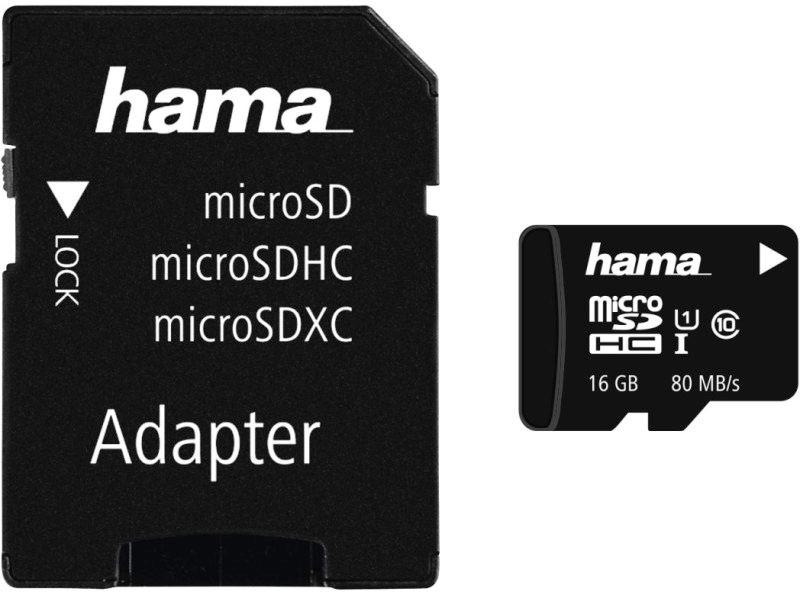 16GB microSDHC Hama CL10 + adapter (124138)