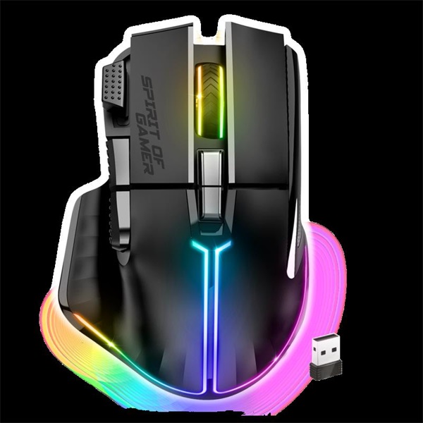 Spirit of Gamer  PRO-M5 Wireless Egér vezeték nélküli Fekete 