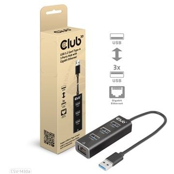 CLUB3D univerzális dokkoló állomás USB 3.2 Gen1 Type-A (CSV-1430A) CLUB3D univerzális dokkoló állomás USB 3.2 Gen1 Type-A (CSV-1430A)