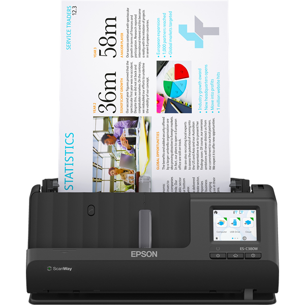Epson WorkForce ES-C380W Lapáthúzós Szkenner Fekete Epson WorkForce ES-C380W Lapáthúzós Szkenner Fekete