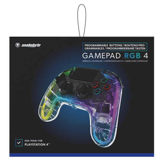 Snakebyte PS4 GamePad RGB 4 Vezeték nélküli kontroller Átlátszó Snakebyte PS4 GamePad RGB 4 Vezeték nélküli kontroller Átlátszó
