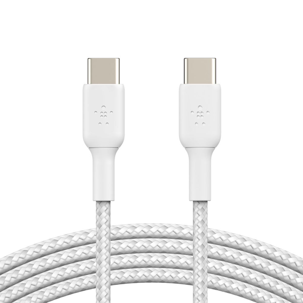 Belkin BOOST CHARGE USB-C - USB-C harisnyázott kábel 1m fehér (CAB004bt1MWH) Belkin BOOST CHARGE USB-C - USB-C harisnyázott kábel 1m fehér (CAB004bt1MWH)