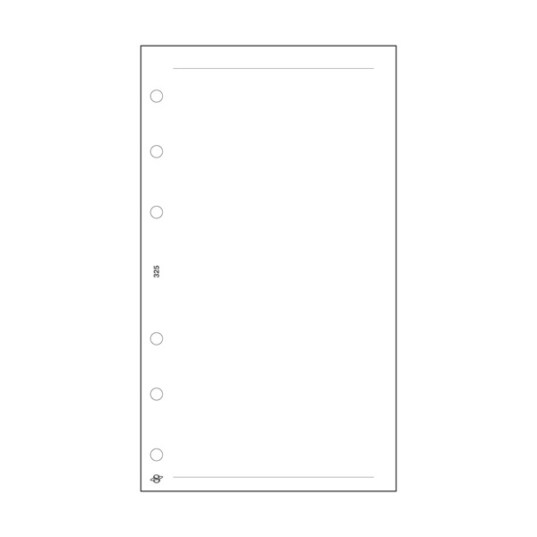 Kalendárium betét, jegyzetlap, "M", sima, SATURNUS, fehér