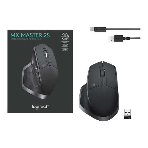 Logitech MX Master 2S vezeték nélküli egér Graphite (910-005966)