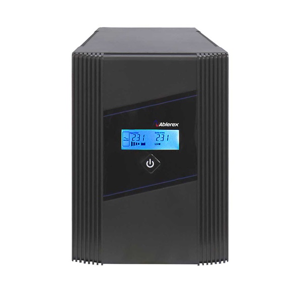 ABLEREX UPS, GLAMOR, GR450, 1xIEC+1xSchuko, 450VA (270 W) LINE-INTERACTIVE szünetmentes tápegység, torony, LCD