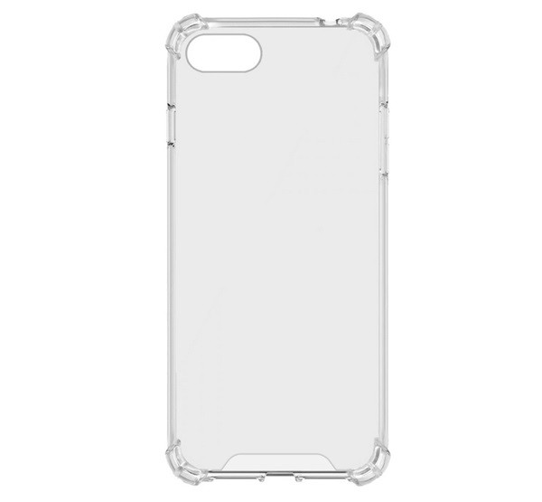 Szilikon telefonvédő (közepesen ütésálló, műanyag hátlap, légpárnás sarok) ÁTLÁTSZÓ [Apple iPhone SE 3 (2022)]