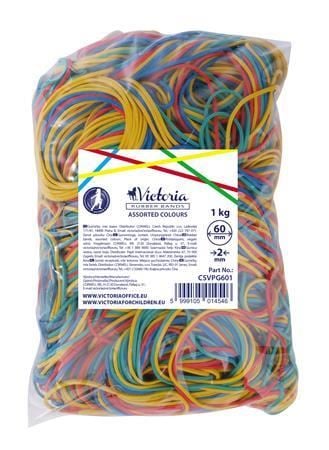 Postázógumi, 60X2 mm, VICTORIA FACILITY, 1 kg, vegyes színű Postázógumi, 60X2 mm, VICTORIA FACILITY, 1 kg, vegyes színű