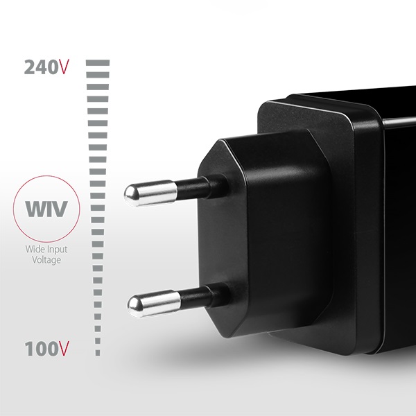 Axagon ACU-DS16 2.2A + 1A hálózati töltő fekete Axagon ACU-DS16 2.2A + 1A hálózati töltő fekete