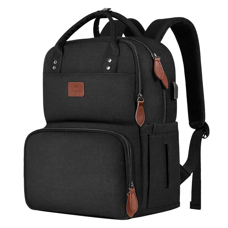 Matein 1162 15.6'' USB Laptop hátizsák / ebéd táska Fekete