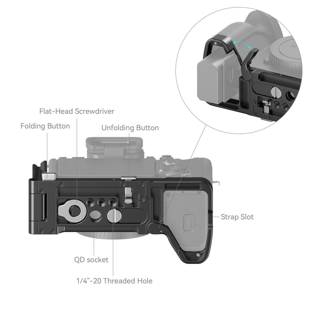 SMALLRIG Foldable L-Bracket for Sony A7RV/A7IV/A7SIII 