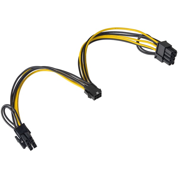 Akyga 1x PCI-Express 6-pin 2x PCI-Express 6+2-pin adapter (AK-CA-55)