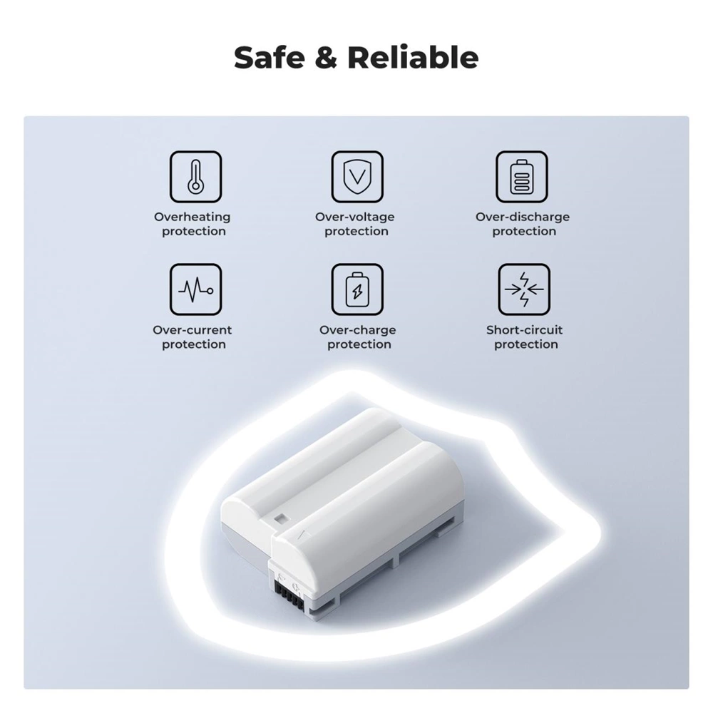 K&F Concept EN-EL15C 2600mAh USB-C csatlakozóval akkumulátor
