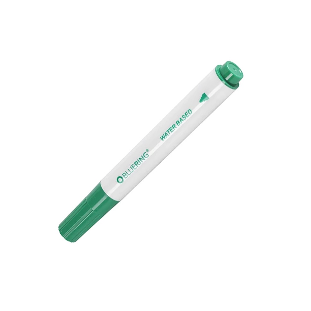 Bluering Flipchart marker rostirón vizes kerek végű 3mm,  zöld
