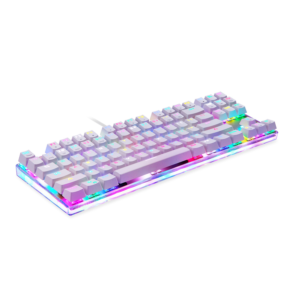 Motospeed K87S Mechanikus játék billentyűzet RGB (fehér)