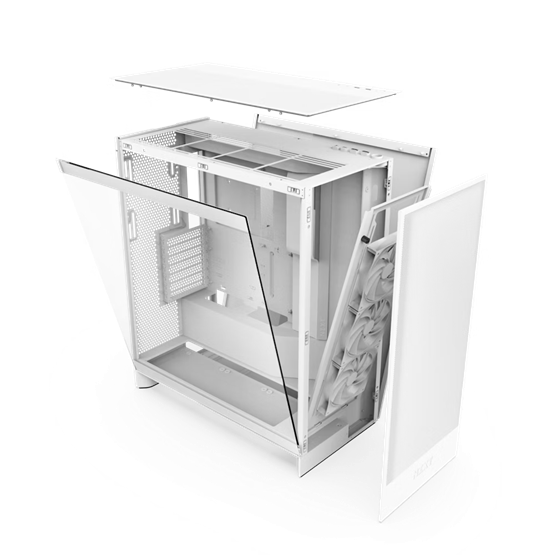  NZXT CM-H72FW-01 Midi   H7 Flow  Számítógépház Matt fehér   