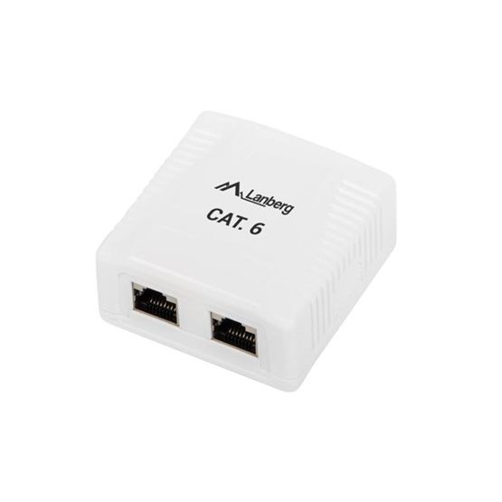 Lanberg OS6-0002-W falon kívüli aljzat CAT.6 FTP árnyékolt 2xRJ45 Lanberg OS6-0002-W falon kívüli aljzat CAT.6 FTP árnyékolt 2xRJ45