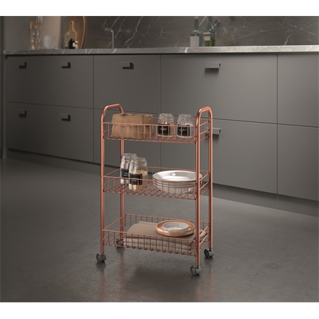 Metaltex MX344403 Lugano 3 szintes gurulós állvány