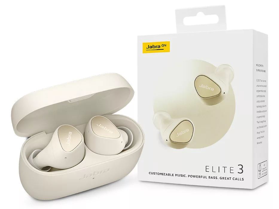 Jabra Elite 3 TWS Bluetooth fülhallgató bézs