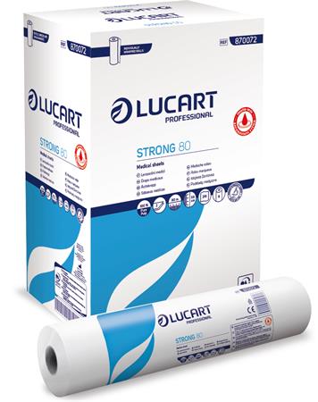 LUCART Strong 80 2 rétegű 59 cm x 80 m 1 tekercs Vizsgálóasztal terítő  Hófehér