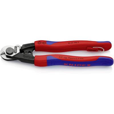 Drótkötél vágó olló Alkalmas (csupaszoló technika) Vég perselyek a Bowden-perselyeken és a sodronyköteles felvonókon 7 mm 7 Knipex 95 62 ... Drótkötél vágó olló Alkalmas (csupaszoló technika) Vég perselyek a Bowden-perselyeken és a sodronyköteles felvonókon 7 mm 7 Knipex 95 62 ...
