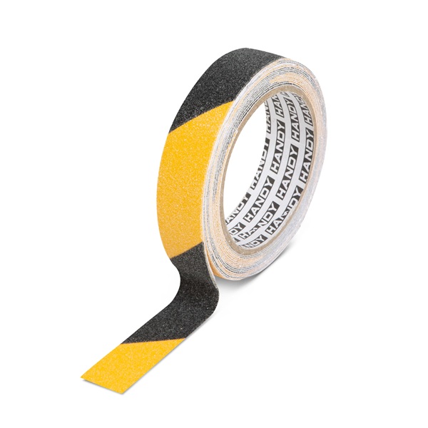 Handy 11087B csúszásmentes - 5 m x 25 mm - sárga / fekete ragasztószalag Handy 11087B csúszásmentes - 5 m x 25 mm - sárga / fekete ragasztószalag