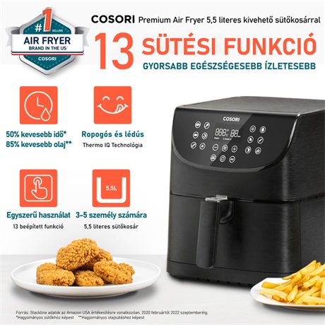 Cosori CP158-AF-RXB FORRÓLEVEGŐS SÜTŐ Cosori CP158-AF-RXB FORRÓLEVEGŐS SÜTŐ