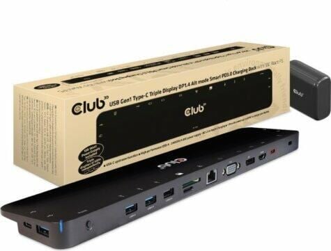 Club3D USB Gen2 Type-C Triple Display DP 1.4 Alt PD Töltődokkoló 100W PD Club3D USB Gen2 Type-C Triple Display DP 1.4 Alt PD Töltődokkoló 100W PD