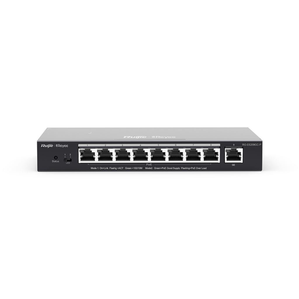 Reyee 9-Port Gigabit Smart POE Switch, 9 Gigabit RJ45 Ports including 8 PoE/POE+ Reyee 9-Port Gigabit Smart POE Switch, 9 Gigabit RJ45 Ports including 8 PoE/POE+