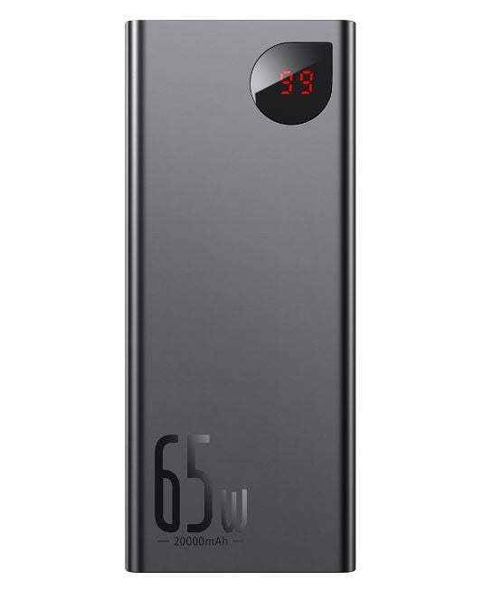 Baseus Adaman Metal 20000mAh PD QC 3.0 65W, 2xUSB + USB-C + micro USB Powerbank fekete (PPIMDA-D01) Baseus Adaman Metal 20000mAh PD QC 3.0 65W, 2xUSB + USB-C + micro USB Powerbank fekete (PPIMDA-D01)