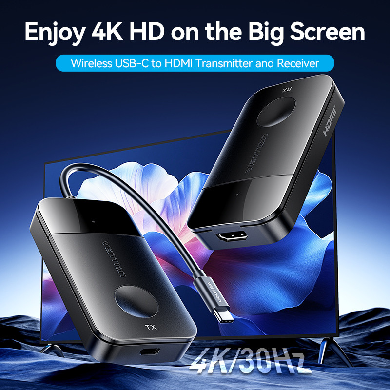 Vention HDMI 4K@30Hz Wifi transzmitter és receiver 50m Adapter