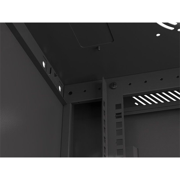 Lanberg 9U 19" fali rack szekrény 600x450mm fekete (WF01-6409-10B)