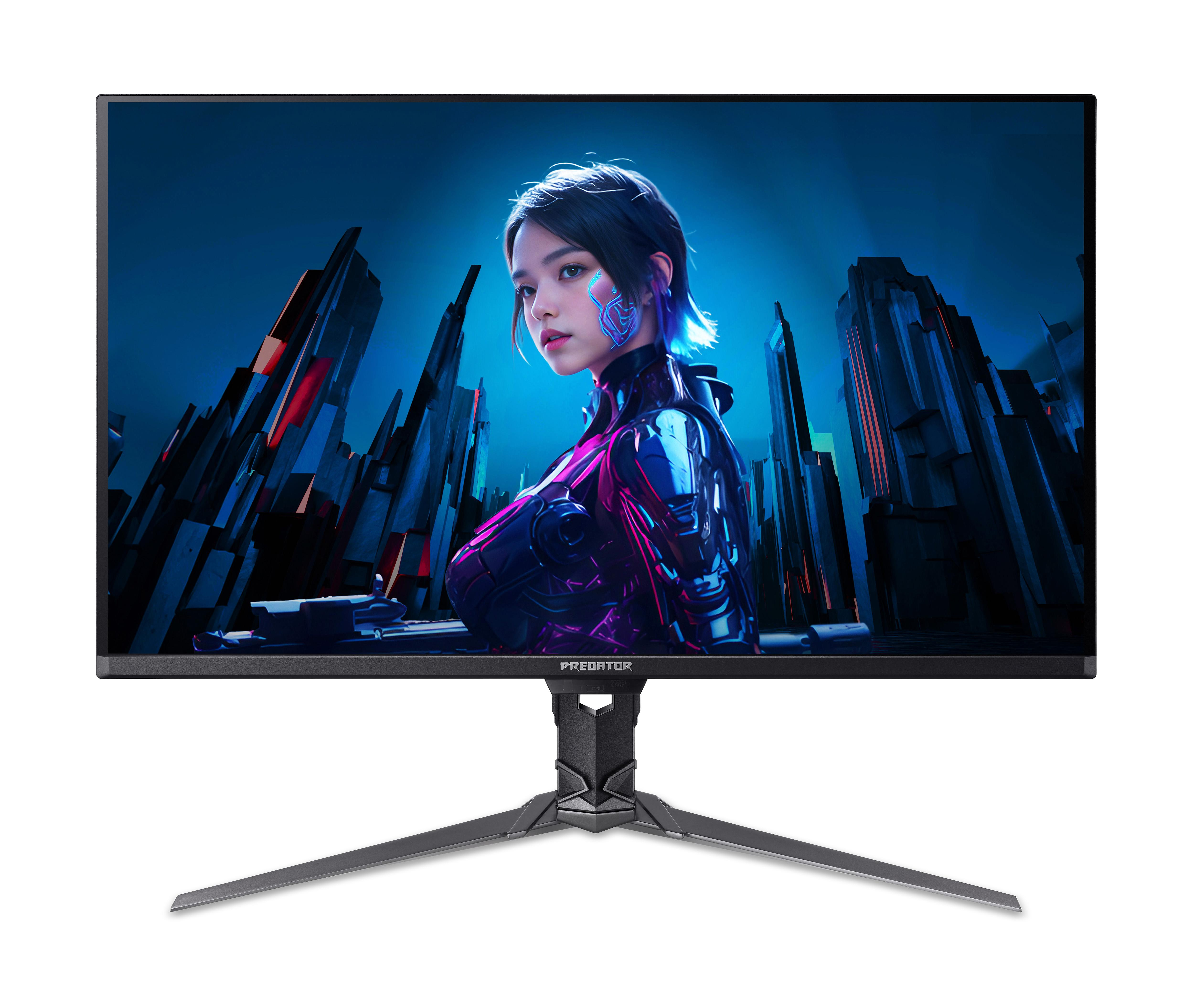 Acer 31,5" X32X5b Monitor - 3840x2160, 4K, OLED, QD-OLED, 240Hz, 0,03ms, Hangszóró, FreeSync, Pivot, Gamer, Fekete