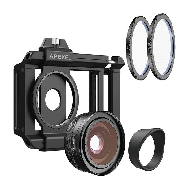 APEXEL ZM-100 10-20x makroobjektív okostelefonhoz F1.05