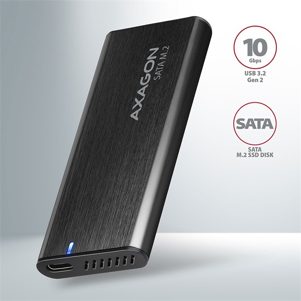 Axagon EEM2-SBC M.2 külső SSD ház fekete