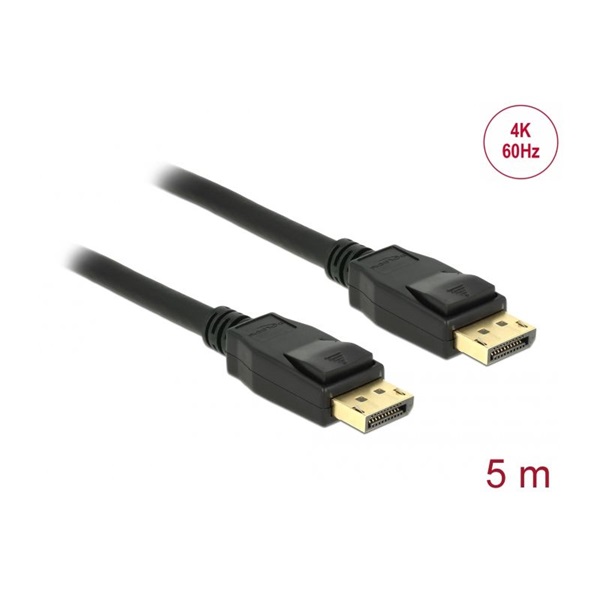 DeLock 83808 Displayport 1.2 apa -> Displayport apa kábel 5m fekete