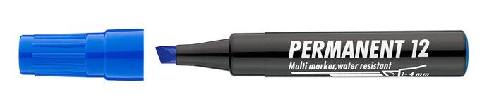 Alkoholos marker, 1-4 mm, vágott, ICO "Permanent 12", kék (TICP12K) Alkoholos marker, 1-4 mm, vágott, ICO "Permanent 12", kék (TICP12K)