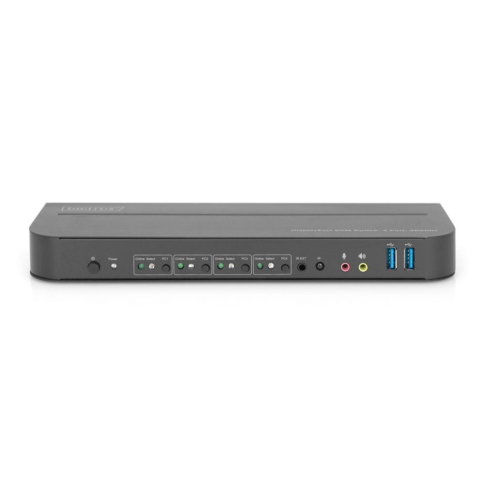Digitus 4-Port, 4K60Hz, 4x DP in, 1x DP/HDMI out KVM Switch